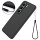 thumbnail image 2 of For Infinix Hot 50 Pro 4G Case Liquid Silicone Anti-Scratch Phone Cover with Hand Strap - Black, 2 of 5