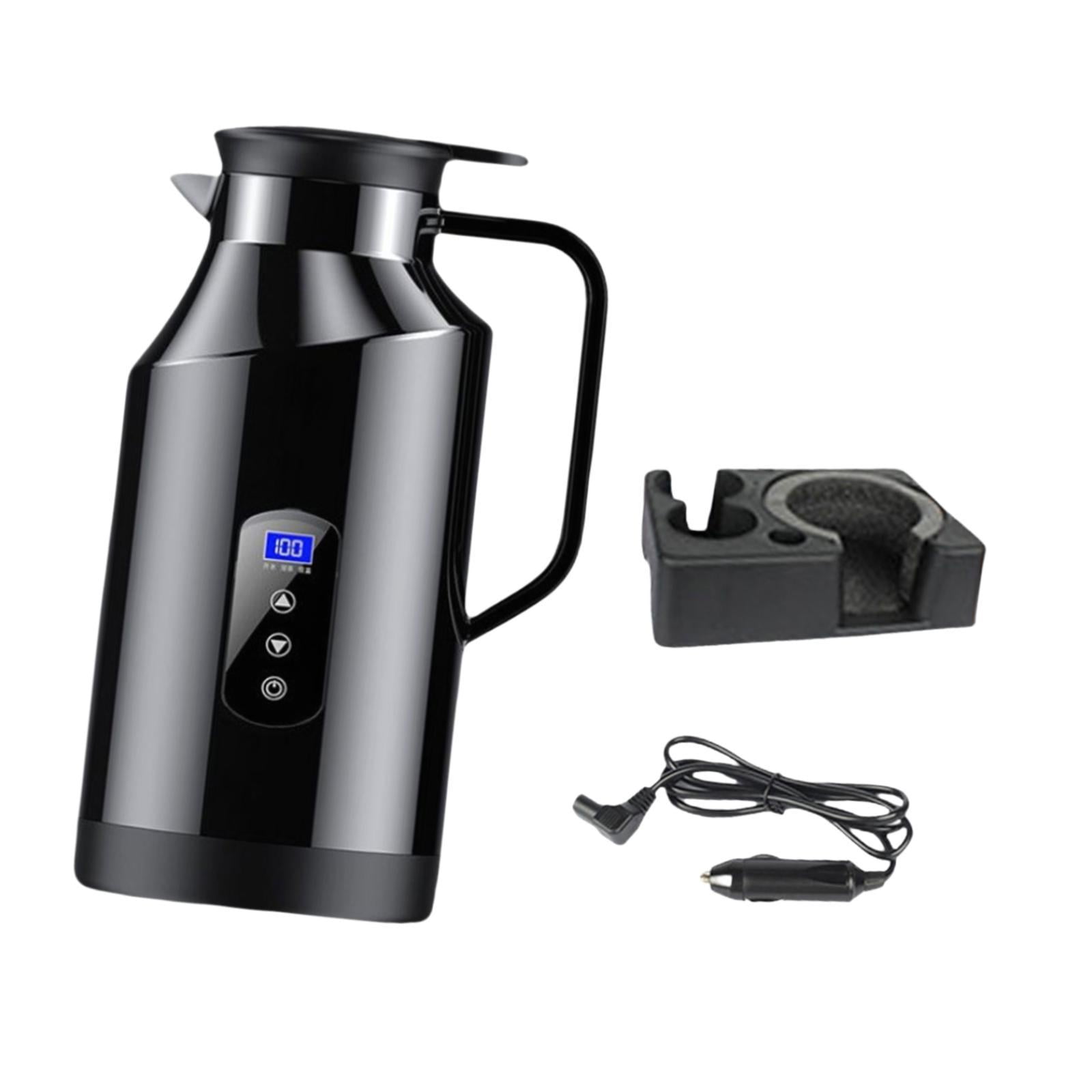 Wzmzjy 12V 24V Car Kettle Electric Boiler Car Heated Mug Hot Water Kettle Universal for 1500ml With Base