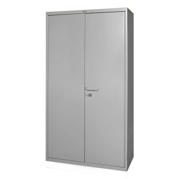 Global Industrial All-Welded Heavy Duty Storage Cabinet, 14 Gauge, 36"Wx24"Dx78"H, Gray