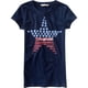 thumbnail image 1 of Camiseta gráfica inspirada en el 4 de julio para mujer de Aeropostale, azul, extra pequeña, 1 of 1