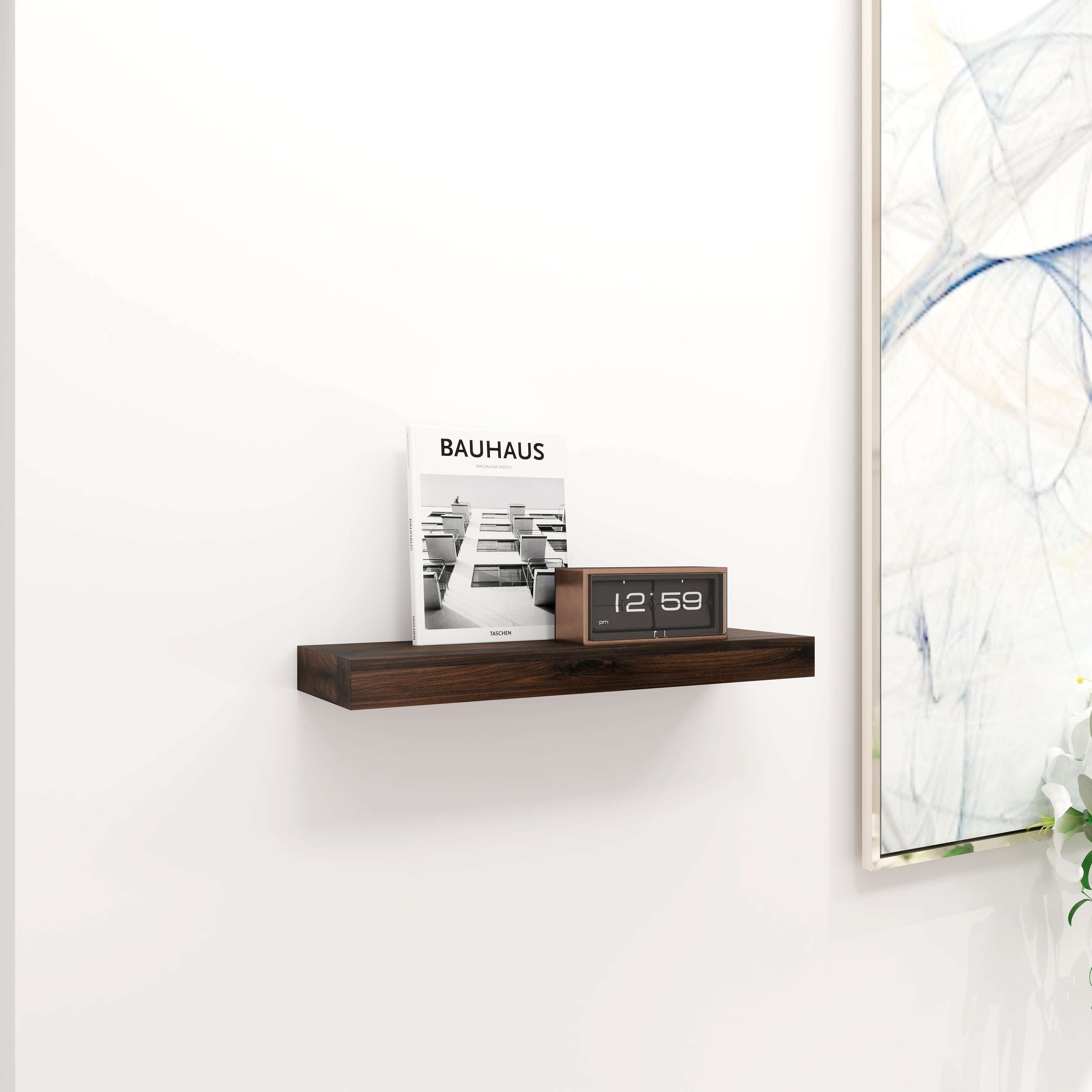 Mainstays Walnut 18" Wood Floating Shelf
