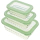 thumbnail image 1 of Juego de 3 Cajas Organizadoras de Verduras, Contenedores de Almacenamiento de Alimentos, Soportes para Conservar Ensaladas, Frutas y Snacks., 1 of 5