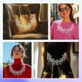 thumbnail image 6 of White Rhinestone Iron on Transfer Star Necklace Bling Diamond Hotfix Patches for Clothes 11.6"x8.2" Large Iron On Sequin Applique for Jeans Jacket Caps Bag T-Shirts Shoes DIY Decor DIY Making, 6 of 9