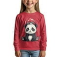 thumbnail image 3 of DISNIMO Mushroom Panda Shirt Kids Girls 5-6 Shirts Long Sleeve Cute Shirts for Girls Casual Tops Soft Crew Neck Tshirt Girls Fall Clothes for Kids Tops Girls Cute Winter Clothing Kids Tees, 3 of 7