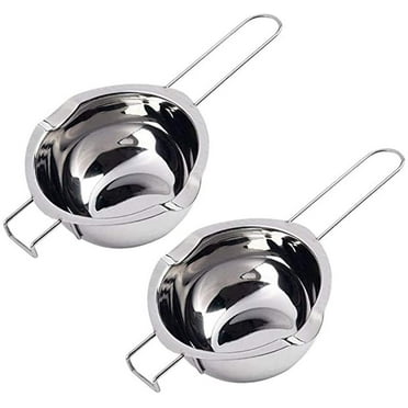 Bain-Marie Container, 2 Pcs Stainless Butter Melting Pot, Universal Stainless Steel Boilers, With Heat Resistant Handle, Flat Bottom, For Heating Milk, Butter Or Chocolate