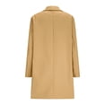 thumbnail image 4 of Duqingm Winter Coats for Women Trench Coats For Women Women's Big Notch Lapel Single Breasted Mid-Long Wool Blend Coat Khaki,5XL, 4 of 6