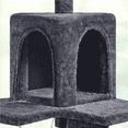 thumbnail image 6 of Renwick 54" Cat Tree with Hammock, Basket and Scratching Post Tower, Dark Gray, 6 of 8