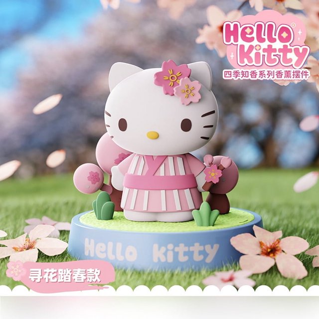 Genuino Hello Kitty Hello Kitty Four Seasons Educated Green Series Aromaterapia Decoración Dormitorio Interior Fragancia Regalo