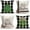 Green Plaid Xmas, variant on Set of 4 Black White Buffalo Check Plaids Pillow Covers Merry Christmas Green Trees Jingle Bells Holly Mistletoe Rustic Farmhouse Decorative Throw Pillow Cases Cotton Linen 18x18 Inch