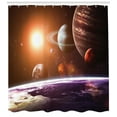 thumbnail image 3 of Ambesonne Galaxy Shower Curtain, Space View Solar System, 69"Wx75"L, Magenta Orange, 3 of 3
