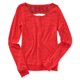 thumbnail image 1 of Camiseta básica Aeropostale para mujer con espalda de ganchillo naranja mediana, 1 of 2