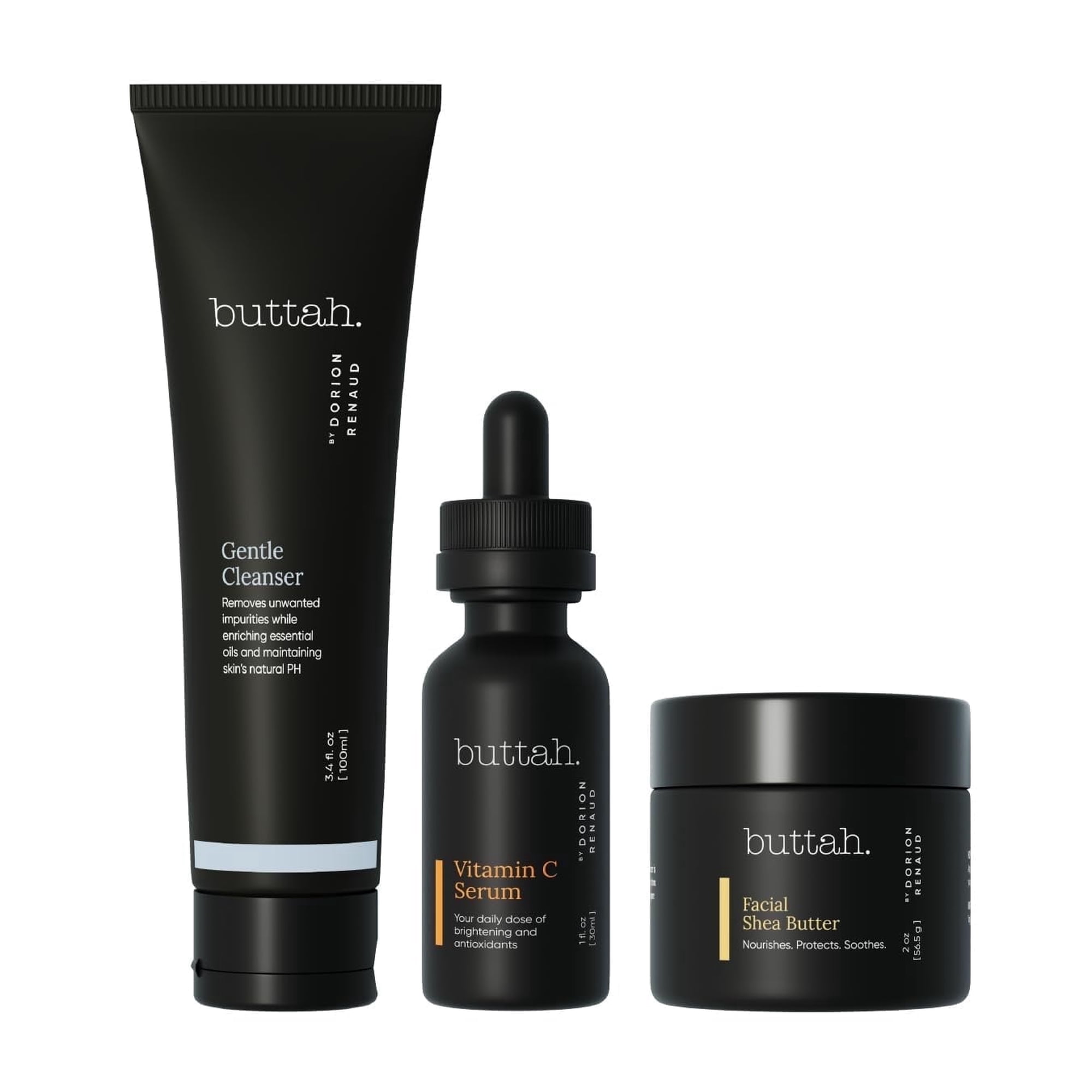 Buttah Skin Complete Skin Kit – Cleanser, Vitamin C Serum & Shea Butter