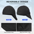 thumbnail image 3 of Gorra de soldadura reversible Uxcell, 7 1/2" (191 mm) sombrero protector de 8 paneles para hombres y mujeres, protección de seguridad mientras se suelda, negro, 3 of 6