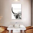 thumbnail image 3 of Elephant Stock Peeking Cow Ii Wall Art - Vertical Multi Panel Canvas - Living Room Wall Decor - Animal Multi Panel - White And Gray Decor By Sisi And Seb - 28" x 45", 3 of 8