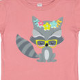 thumbnail image 4 of Inktastic Hipster Raccoon, Raccoon With Glasses, Flowers Boys or Girls Baby T-Shirt, 4 of 5