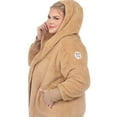 thumbnail image 5 of White Mark Women's Plush Hooded Cardigan with Pockets, 5 of 6