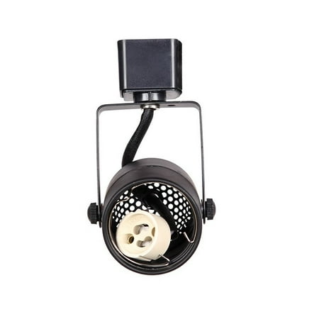 Cylinder Line Voltage Track KING SHA Black GU10 Line Voltage Track Lighting Head (Bulb NOT Included) Compatible H Type Track Systems ()