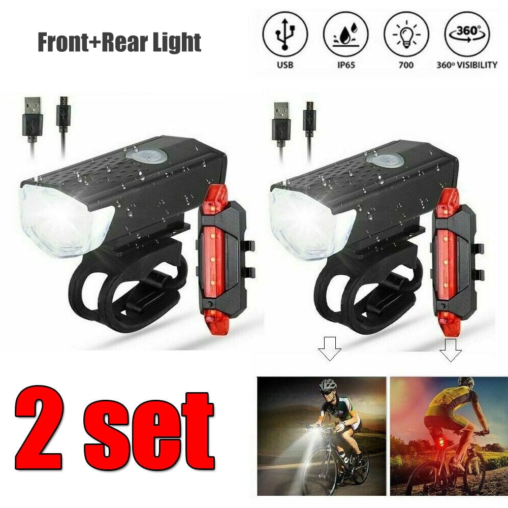 Lsan P13 Bike Lights USB Rechargeable 800lm 3 LED Front Rear Power Bank IPX5 Waterproof For Night Riding Walmart