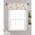 thumbnail image 3 of Boho Floral Botanical Linen Curtain Valance for Bedroom/Bathroom/Kitchen/Office/Living/Dining Room Window,Abstract Modern Minimalist Beige Rod Pocket Topper Decorative Cafe Drapes Panel 60"x18", 3 of 6