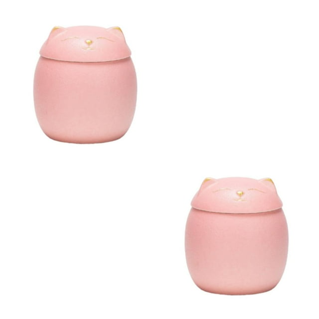 mmirethe Ceramic Canisters For Clutter-free And Organized Home Sturdy And Durable pink 150ml 2Set