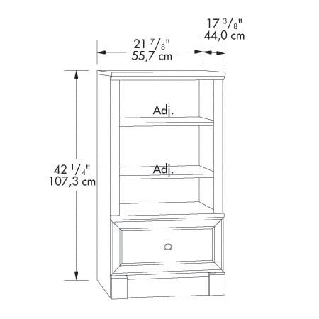 Sauder Palladia Audio Media Tower, Cherry