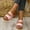 Pink#07, variant on Low Heel Roman Sandals for Women – Bohemian Braided Design with Comfortable Beach Slides for Casual Outfit & Summer Vacation Footwear,Plus Size