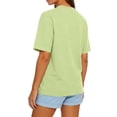thumbnail image 4 of Lumtrix Womens 2026 Spring Summer Going Out Tops Casual Short Sleeve Crewneck Loose Fit Basic Oversized T Shirts Light Green L, 4 of 4