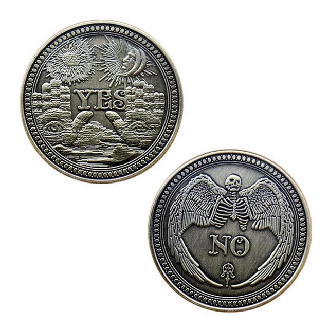 Hugtrwg Gótico SÍ NO Ouija Predicción Decisión Moneda Colección Recuerdo Moneda La Suerte