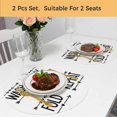 thumbnail image 5 of Laundry Round 13 Inch Placemats Set of 2, Black Words Funny Wash Dry Fold Minimalist HeatResistant Non Slip Place Mats for Dining Table, Wipeable Braided Kitchen Table Mats for Housewarming, 5 of 9
