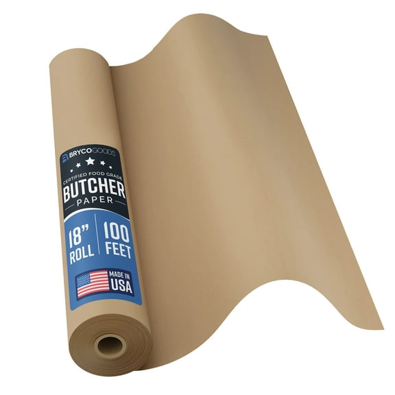 Bryco 18” X 100’ Kraft Paper Roll, Brown