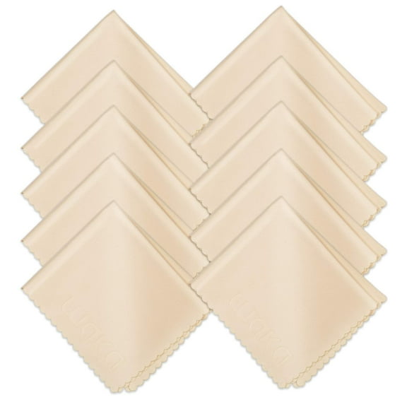 waka 10 Pack Microfiber Cleaning Cloth, Eyeglass Cleaner, Lint Free Cloth for Eye Glasses, Camera Lens, TV Screen, Computer, Laptops, iPad, iPhone, Cell Phone, Sunglass Wipes, 6x7