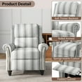 thumbnail image 3 of Pushback Recliner Chair Sets of 2 Wingback Reading Armchair Home Theater Overstuffed Recliner Sofa for Living Room, Stripe Gray, 3 of 6