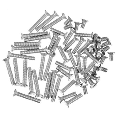 

60Pcs Stainless Steel Machine Screws Round Head Screws Furniture Fasteners