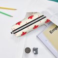thumbnail image 6 of Fotbe Happy Canada Day Pattern Leather Pencil Case, Pencil Pouch with Durable Zipper, Compact and Stylish Organizer for Stationery, Art Supplies, Travel Essentials, 6 of 7