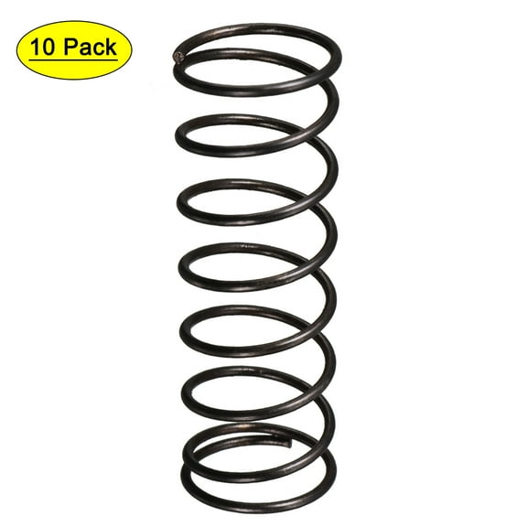 1.2mm Wire Dia 16mm Outer Diameter 50mm Long Compression Springs Black 10Pcs
