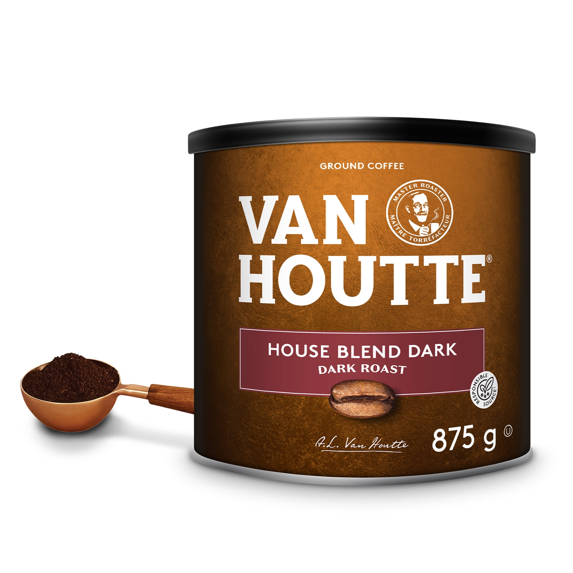 Van Houtte House Blend Dark, Dark Roast, Ground Coffee, 875g