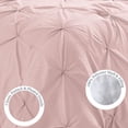 thumbnail image 3 of Swift Home Bedding Comforter Sets, Ultra Soft Cozy 3-Piece Pinch Pleat Decorative Pintuck Comforter Sets - Rose Blush, Full/Queen, 3 of 9