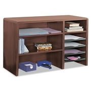 Safco 29"W Compact Desk Top Organizer in Mahogany