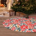 thumbnail image 6 of Sikiie Small Coral Red Flowers 30-48 inches {designName} Print Christmas Tree Skirt Snowman Xmas Tree Skirt with Edge Christmas Decorations for Holiday Party48", 6 of 7