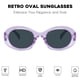 thumbnail image 2 of Gafas de sol ovaladas retro mosanana moradas UV400 para mujer, 2 of 6