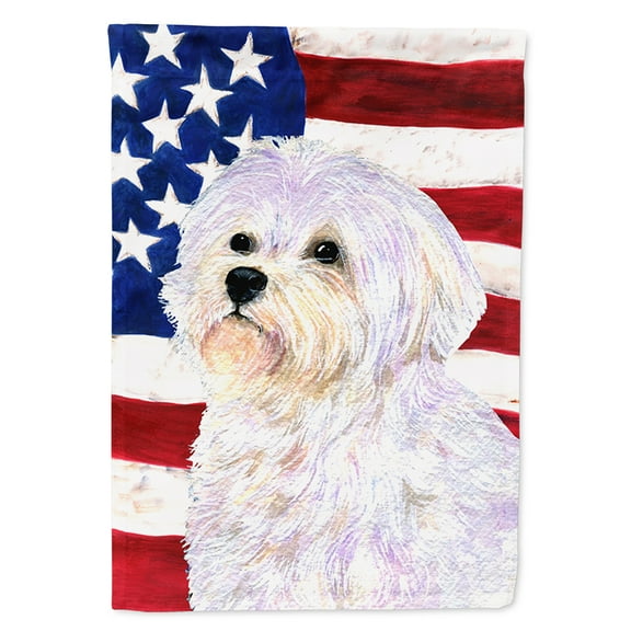 Carolines Treasures SS4043CHF USA American Flag with Maltese Flag Canvas, Large, Multicolor