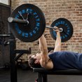 thumbnail image 5 of BalanceFrom 5FT Barbell Set with Color Letter Rubber Bumper Plates & Small Hub – Includes Pairs of 25LB, 35LB, 45LB, 55LB, Available in 120LB, 210LB, or 320LB Sets, 5 of 6