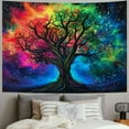 thumbnail image 3 of BCIIG Tree of Life Tapestry Black Light Tapestry Galaxy space Life Force Tapestry for Bedroom Glow in the dark Tapestry Wall Hanging, 3 of 7