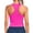 hot pink, variant on Womens Sports Tops Tank Top with Built in Bra Workout Crop Top U Neck Ribbed Seamless Yoga Tight Fit