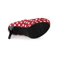 thumbnail image 5 of BLISSFUL STEP Women's Shoe Polka Dots Mary Janes Stiletto Heels Platform Ankle Strap Close Toe  Pumps Red 9, 5 of 7