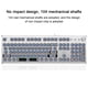 thumbnail image 4 of Teclado para juegos Teclado flotante con cable Teclado ergonómico resistente al agua con sensación mecánica, Teclado retroiluminado con LED arcoíris ultradelgado para escritorio, computadora, PC Xemadio 2033344-4, 4 of 9