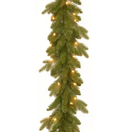 UPC 729083169977 product image for National Tree Company Pre-Lit  Feel Real  Artificial Christmas Garland  Green  A | upcitemdb.com