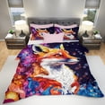 thumbnail image 3 of 3 Pieces Duvet Cover Set-Abstract 3D Swift Fox- 3D Print Bedding 1 Duvet Cover 2 Pillowcases Natural Animals Comforter Set Soft Breathable for Boys Girls Children Natural Theme Duvet Set 4B53ANI5, 3 of 6