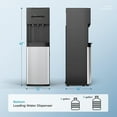 thumbnail image 2 of Simzlife Water Dispenser Self-Cleaning Bottom Loading 3 Temperatures - Cold/Hot/Warm Display  Black&Silver, Height 41", 2 of 9