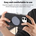 thumbnail image 3 of for iPhone 12 Magnetic Case, Luxury PU Leather Skin-Feel Back Protective Phone Cover Compatible with Mag-Safe Support Car Mount Holder for iPhone 12, Black, 3 of 9